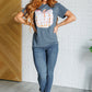 Gingham Pumpkin With Bow Graphic Tee Tops   