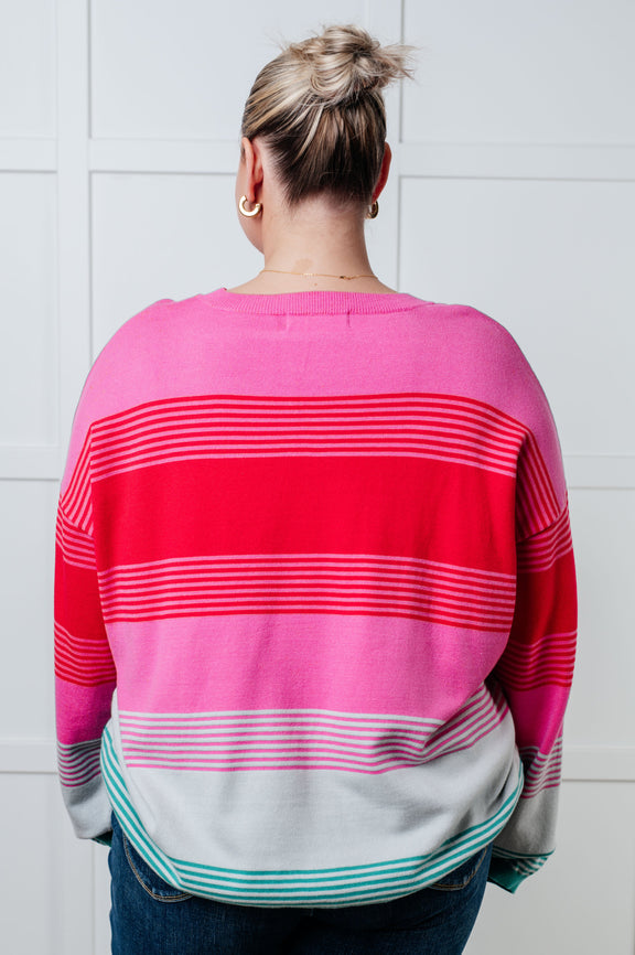 Gradual Feelings Striped Sweater Tops