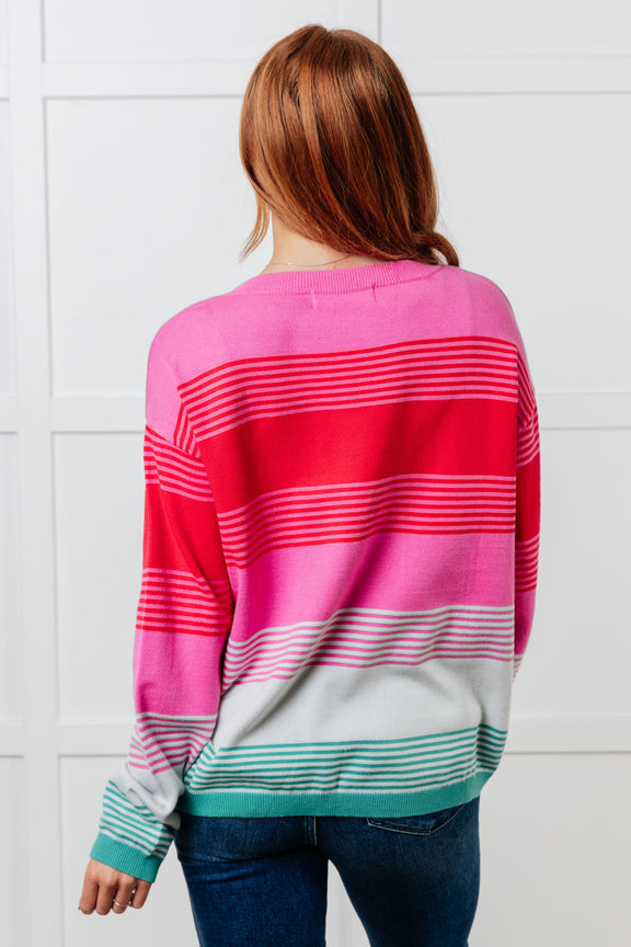 Gradual Feelings Striped Sweater Tops