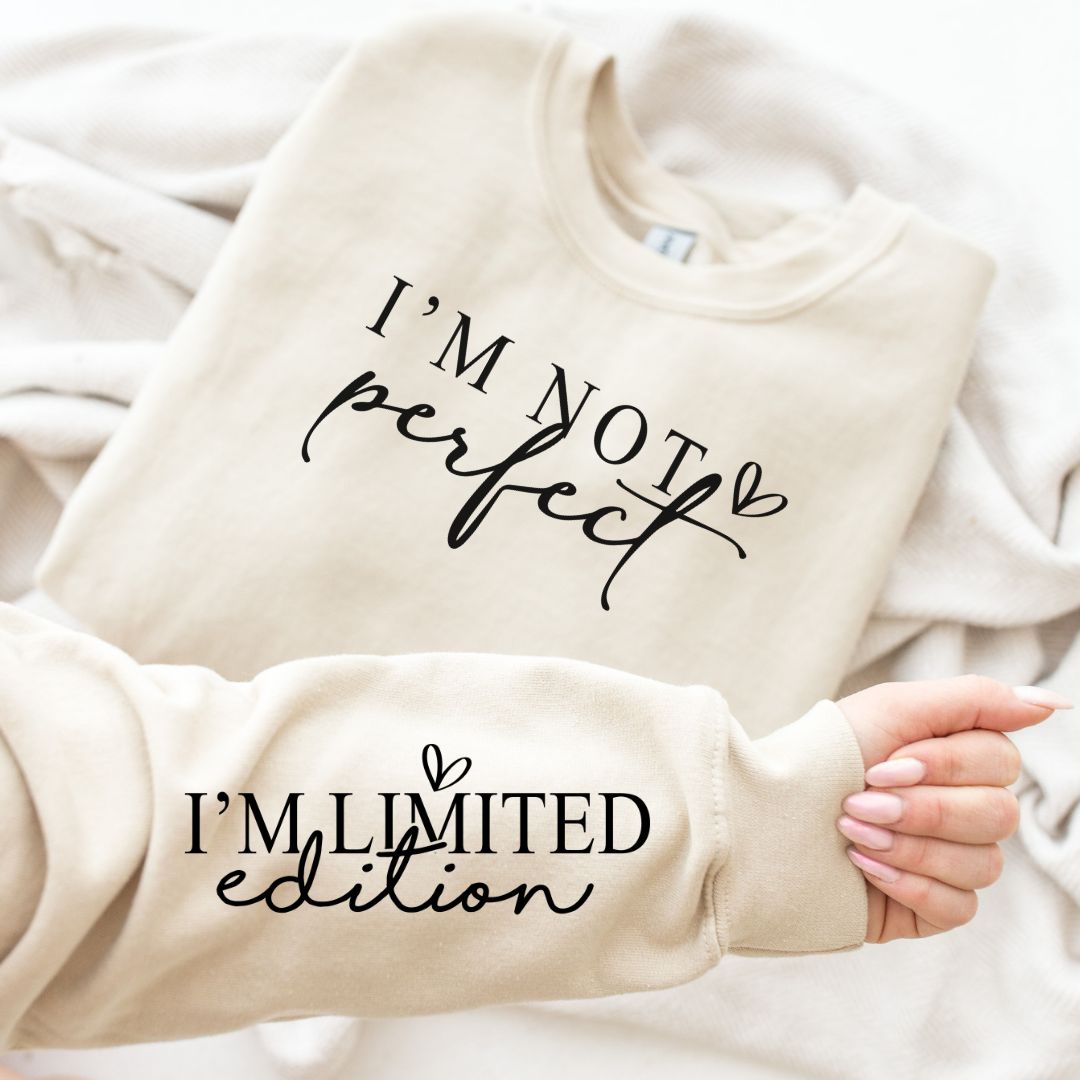 I'm Not Perfect Graphic Sweatshirt in Three Colors Preorder   