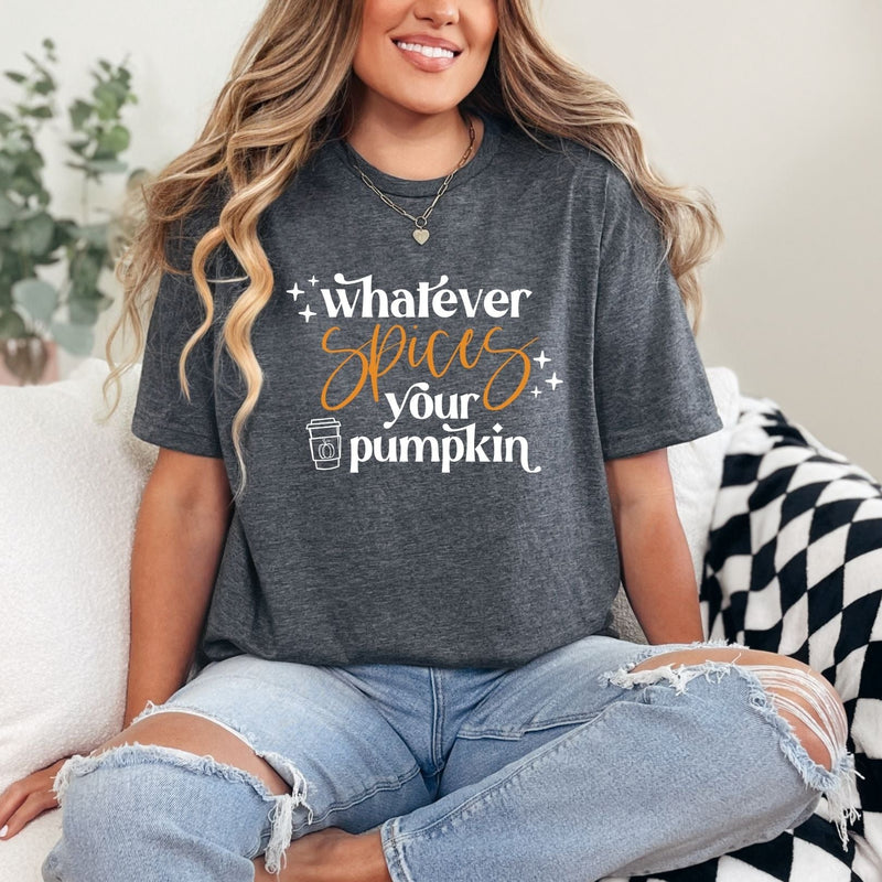 Whatever Spices Your Pumpkin Graphic Tee Womens   