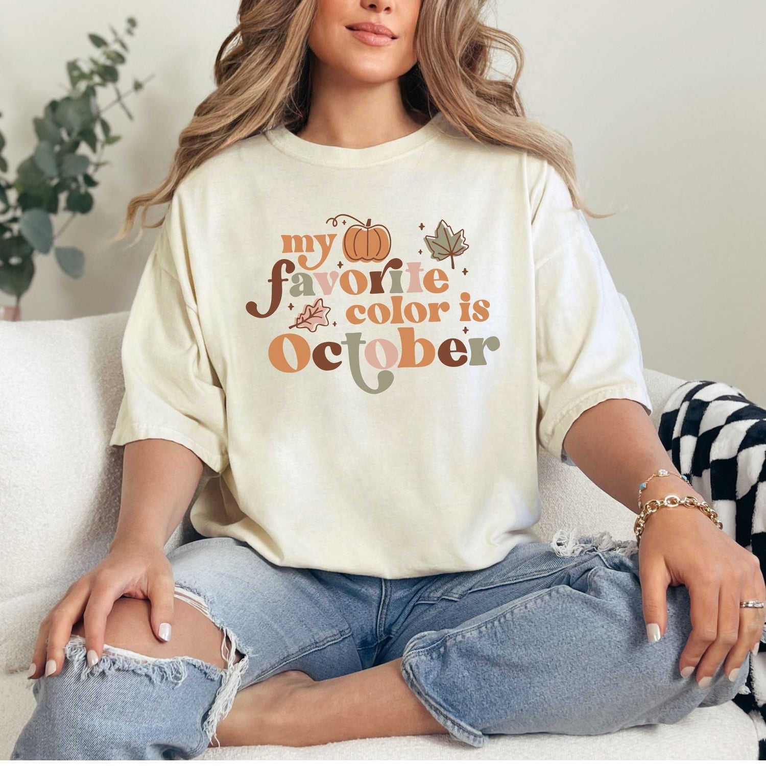 My Favorite October Graphic Tee Womens   