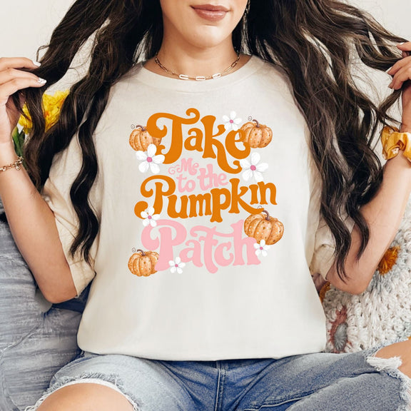 Take Me to the Pumpkin Patch Graphic Tee Womens   