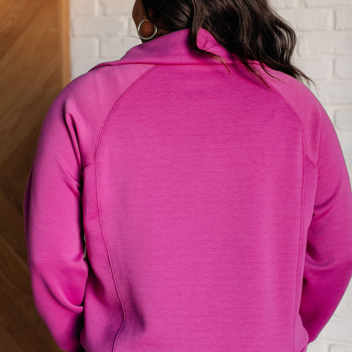 Hamptons Travel Half Zip Pullover in Magenta - Three Mad Hatters Mercantile 