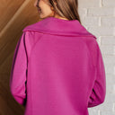 Hamptons Travel Half Zip Pullover in Magenta