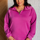 Hamptons Travel Half Zip Pullover in Magenta Athleisure   