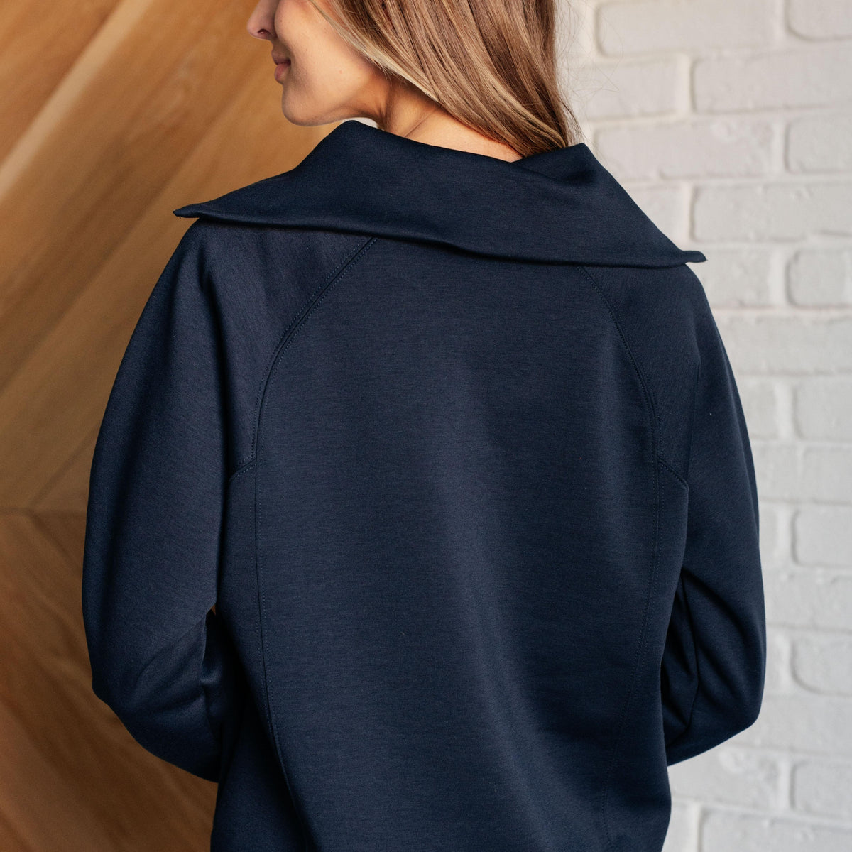 Hamptons Travel Half Zip Pullover in Navy - Three Mad Hatters Mercantile 