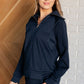 Hamptons Travel Half Zip Pullover in Navy Athleisure   