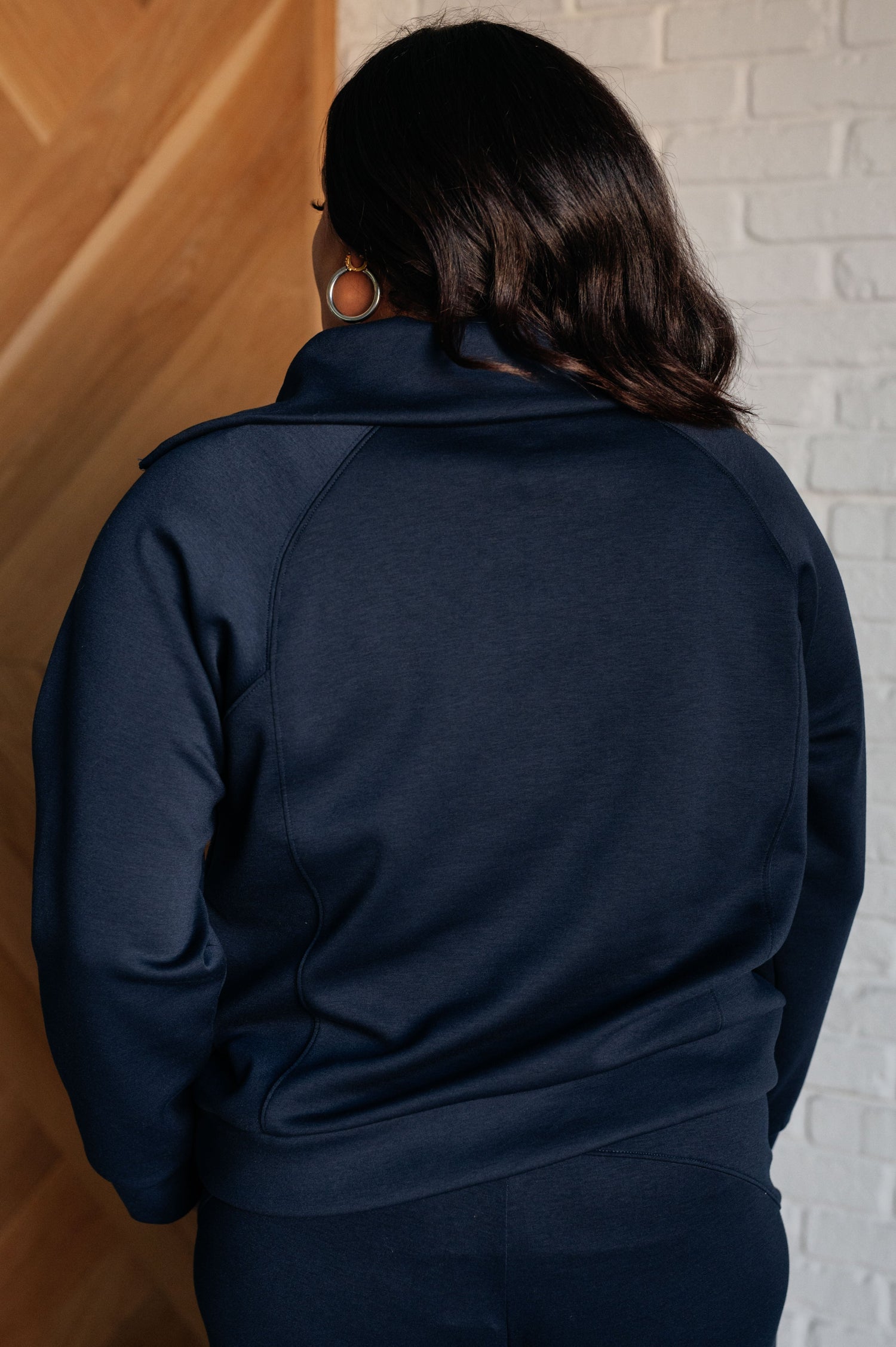 Hamptons Travel Half Zip Pullover in Navy Athleisure   