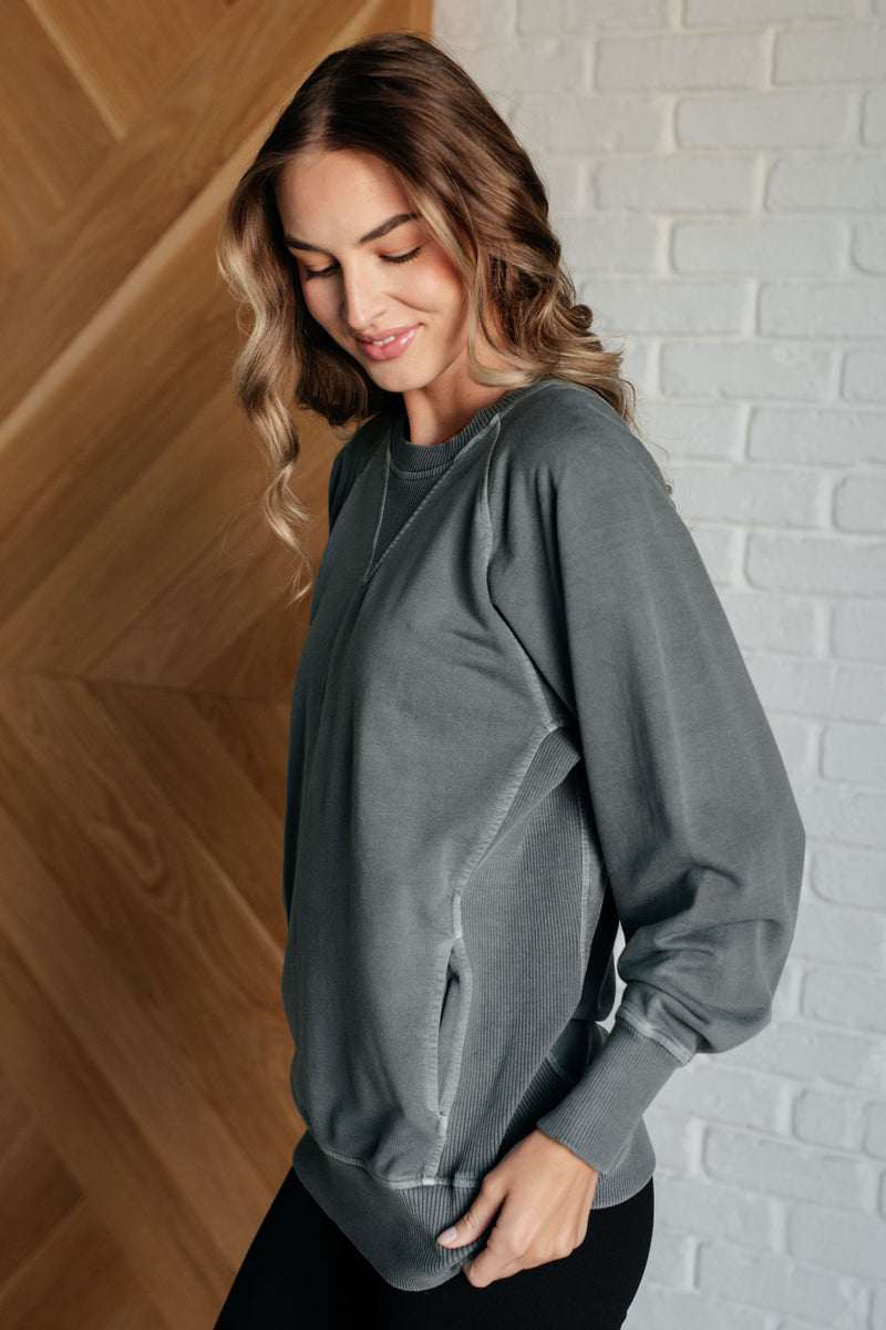 Hands Down Favorite Sweatshirt in Ash Jade Womens Sweatshirt   