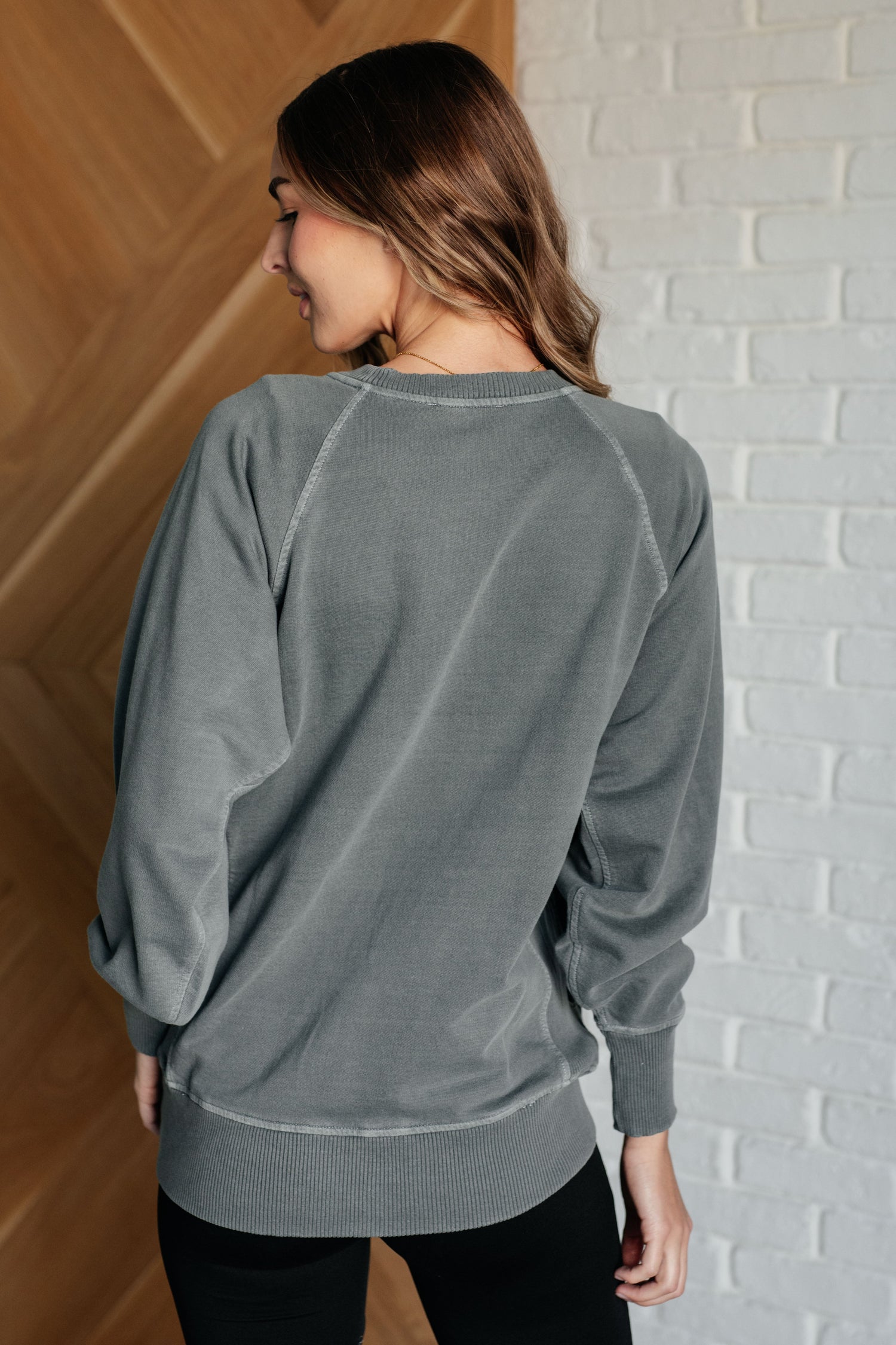 Hands Down Favorite Sweatshirt in Ash Jade Womens Sweatshirt   