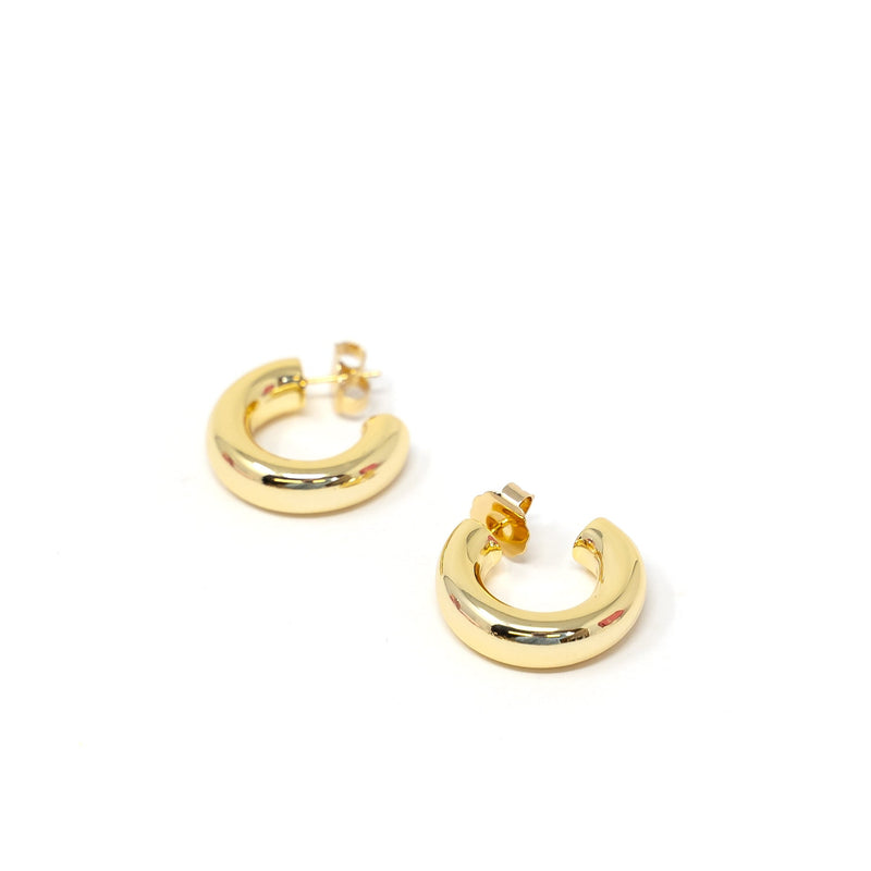 1" Harlowe Hoops Earrings Gold  