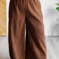 Harmony High Rise Wide Leg Pants in Brown Bottoms   