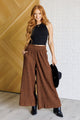 Harmony High Rise Wide Leg Pants in Brown Bottoms   