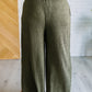 Harmony High Rise Wide Pants in Olive Bottoms   