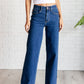 Hazel High Rise Vintage Wide Leg Jeans Denim   