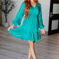 Head Held High V-Neck Balloon Sleeve Dress Womens Dresses   