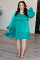 Head Held High V-Neck Balloon Sleeve Dress Womens Dresses   