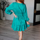 Head Held High V-Neck Balloon Sleeve Dress Womens Dresses   