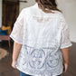 Head in the Clouds Lace Button Down Womens Tops   