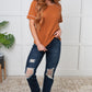 Heartbreaker Waffle Knit Tee in Chestnut Tops   