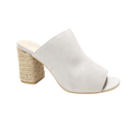 Helena Heeled Sandal in Ice Suede