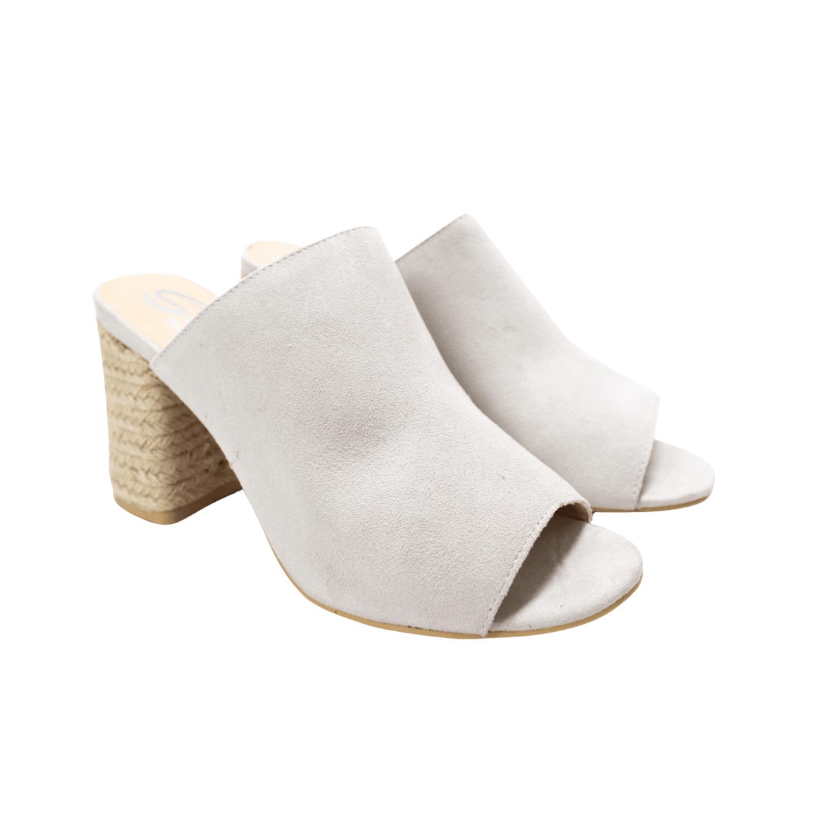 Helena Heeled Sandal in Ice Suede - Three Mad Hatters Mercantile 