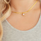 Here to Shine Gold Plated Necklace in Pink Necklace   