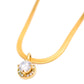 Here to Shine Gold Plated Necklace in White Necklace   