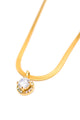 Here to Shine Gold Plated Necklace in White Necklace   