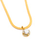 Here to Shine Gold Plated Necklace in White Necklace   