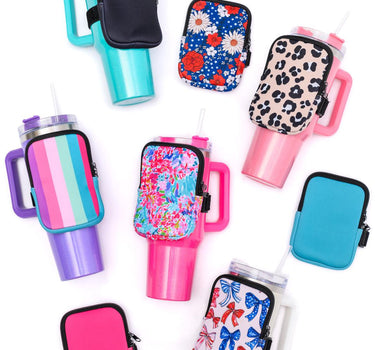 Tumbler Zip Pouch Sets in Assorted Colors