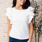 Highest Praise Ruffle Sleeve Blouse Tops   