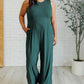 Hilary Wide Leg Jumpsuit in Green Jumpsuits & Rompers   