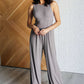 Hilary Wide Leg Jumpsuit in Grey Jumpsuits & Rompers   