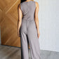 Hilary Wide Leg Jumpsuit in Grey Jumpsuits & Rompers   