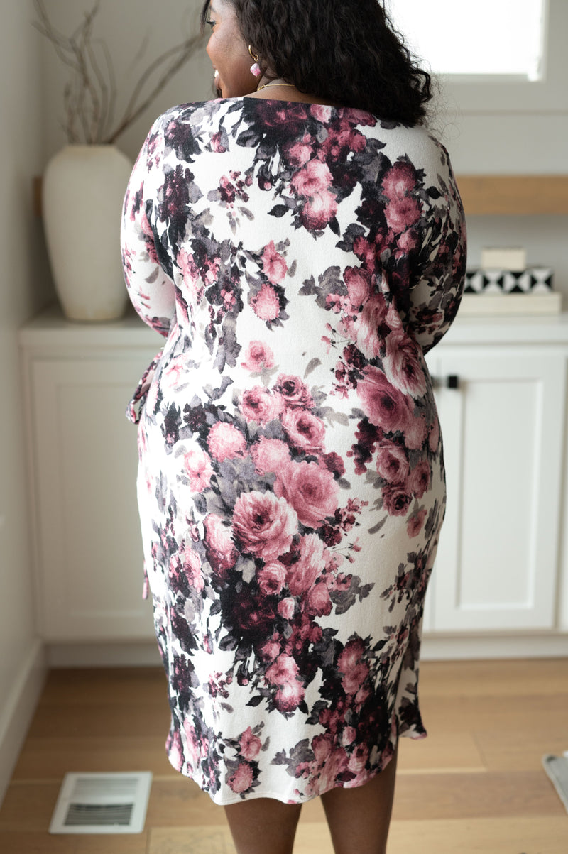 Honey Do I Ever Faux Wrap Dress in White Floral Womens Dresses   