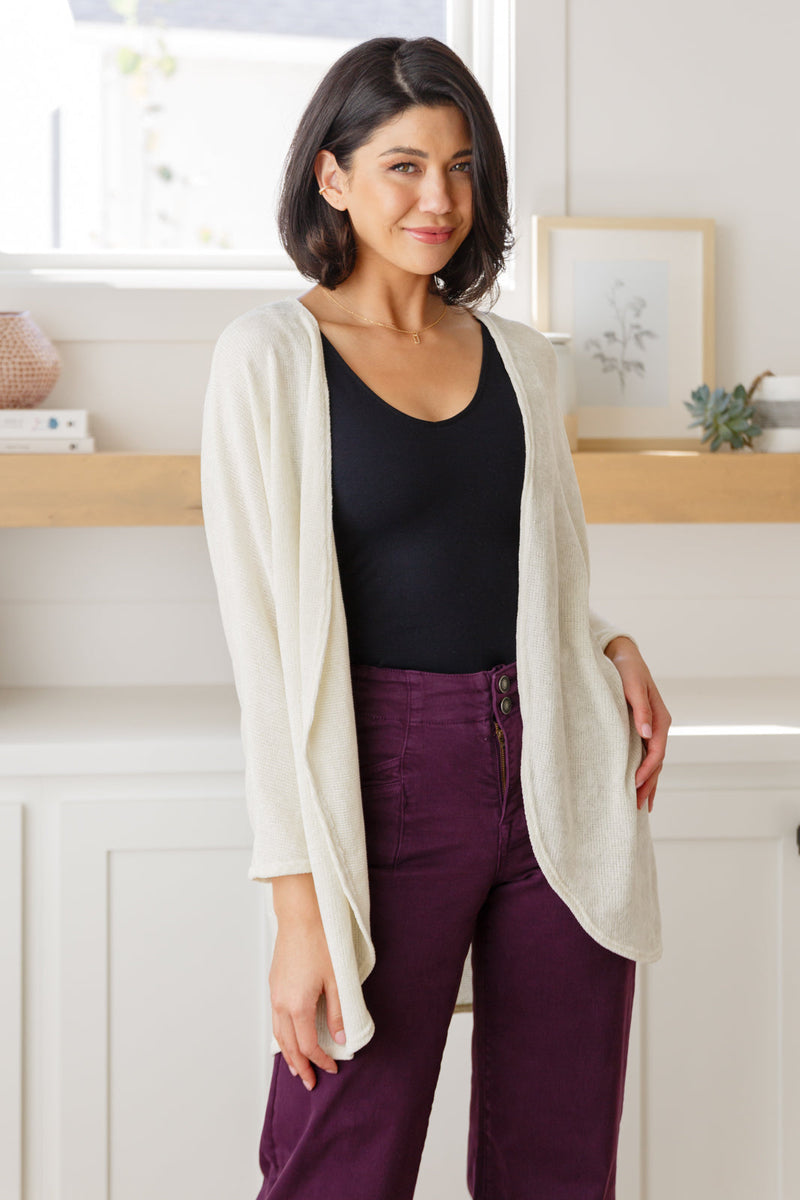 How's It Going Open Front Cardigan Cardigan   