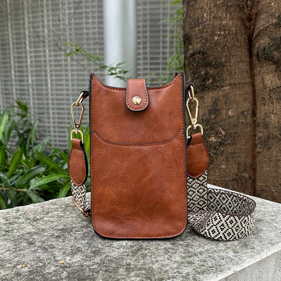 The Ava Slim Crossbody & Phone Bag  Camel  