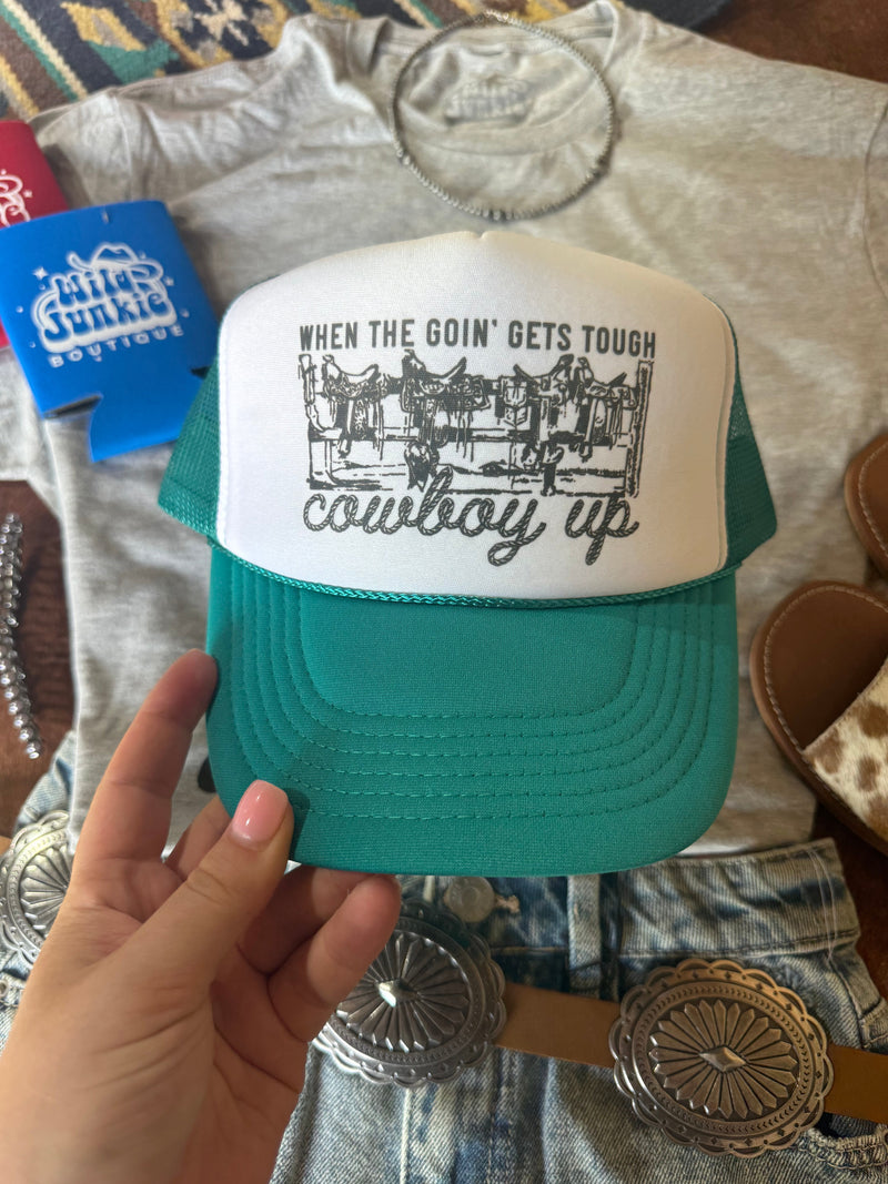 When The Going Gets Tough Trucker Hat Hats   