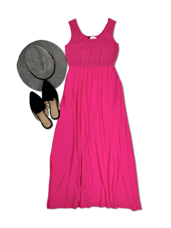 Begonia Beauty Maxi Dress - Three Mad Hatters Mercantile 
