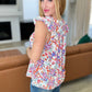 Take A Risk Floral Square Neck Top Womens Tops   