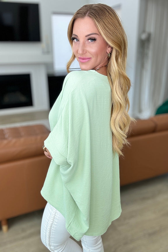 Feels Like Me Dolman Sleeve Top in Sage Womens Tops   