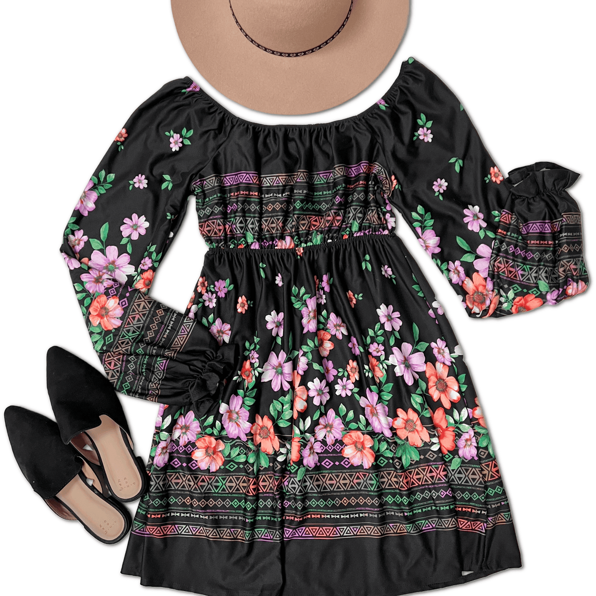 Napa Charm Dress - Three Mad Hatters Mercantile 