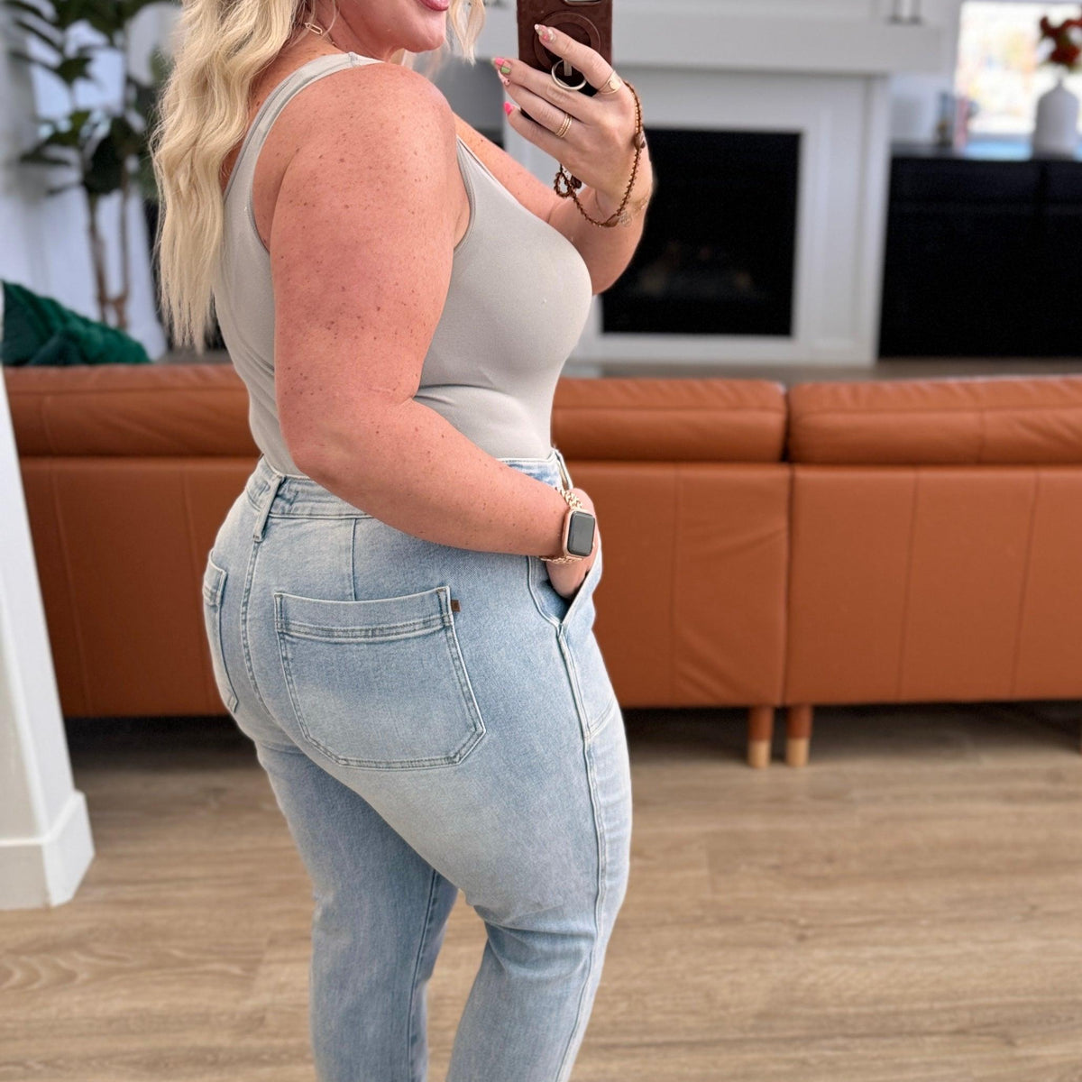 Cooper High Rise Vintage Denim Jogger by Judy Blue - Three Mad Hatters Mercantile 