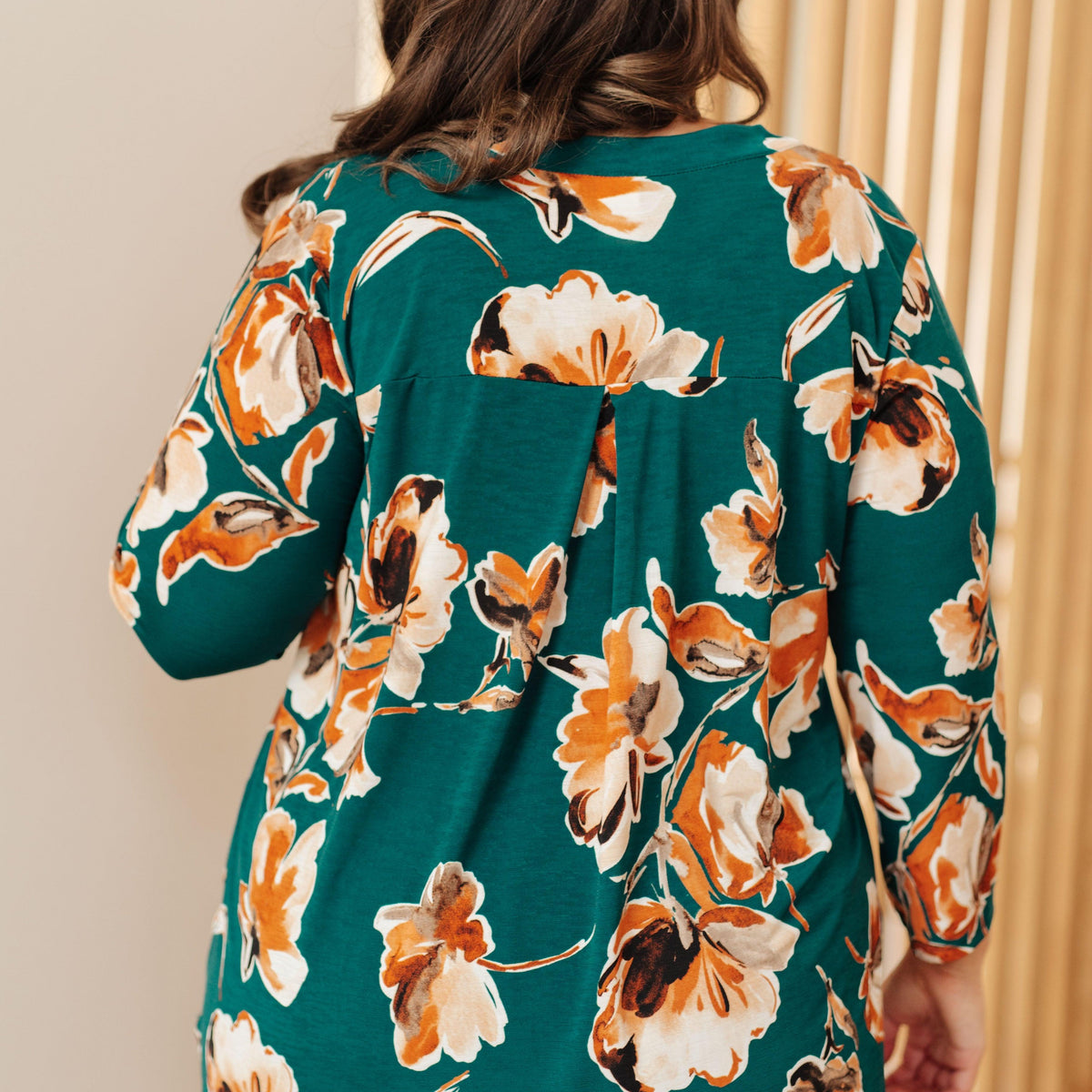 I Think Different Top in Teal Floral - Three Mad Hatters Mercantile 