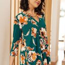 I Think Different Top in Teal Floral