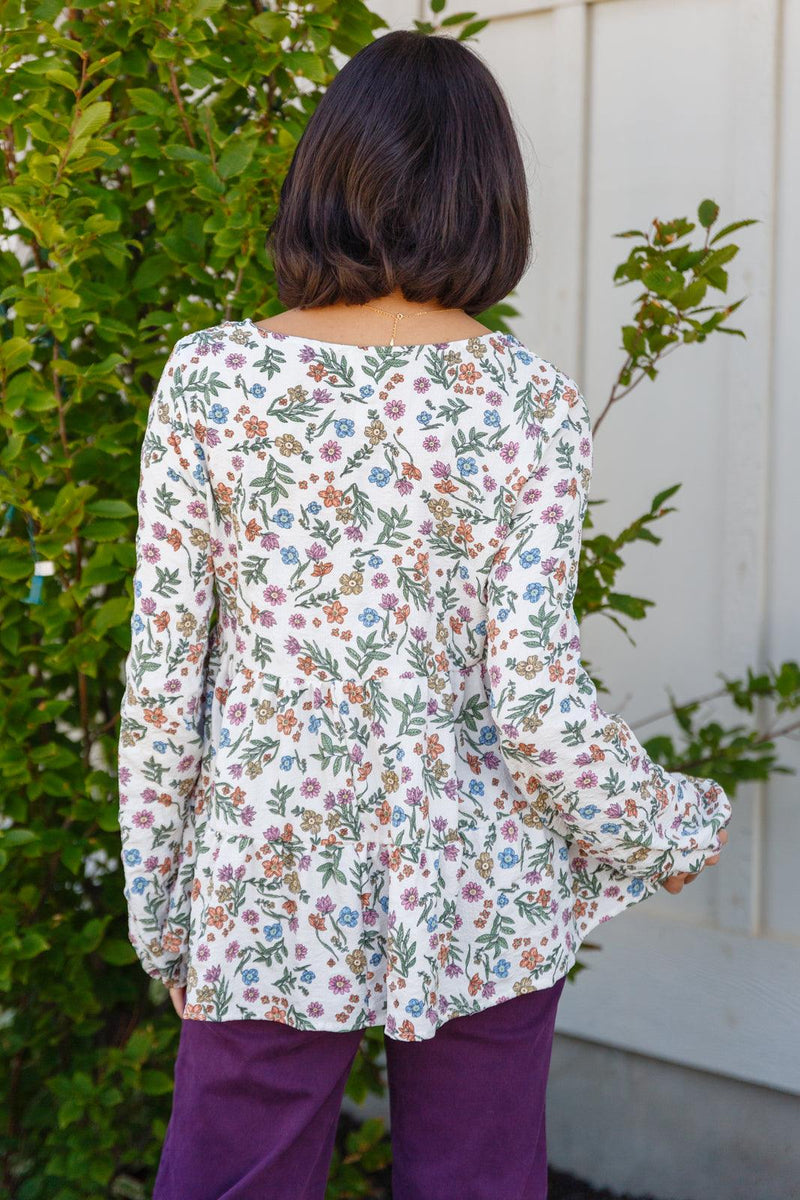 I Think I Can V-Neck Floral Top - Three Mad Hatters Mercantile 