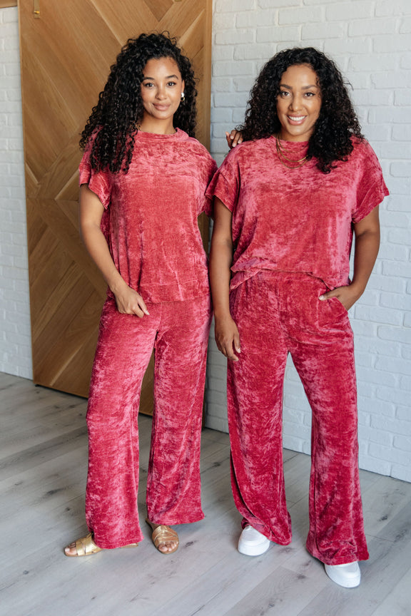 I Thought So Velour Set Womens Matching Sets   