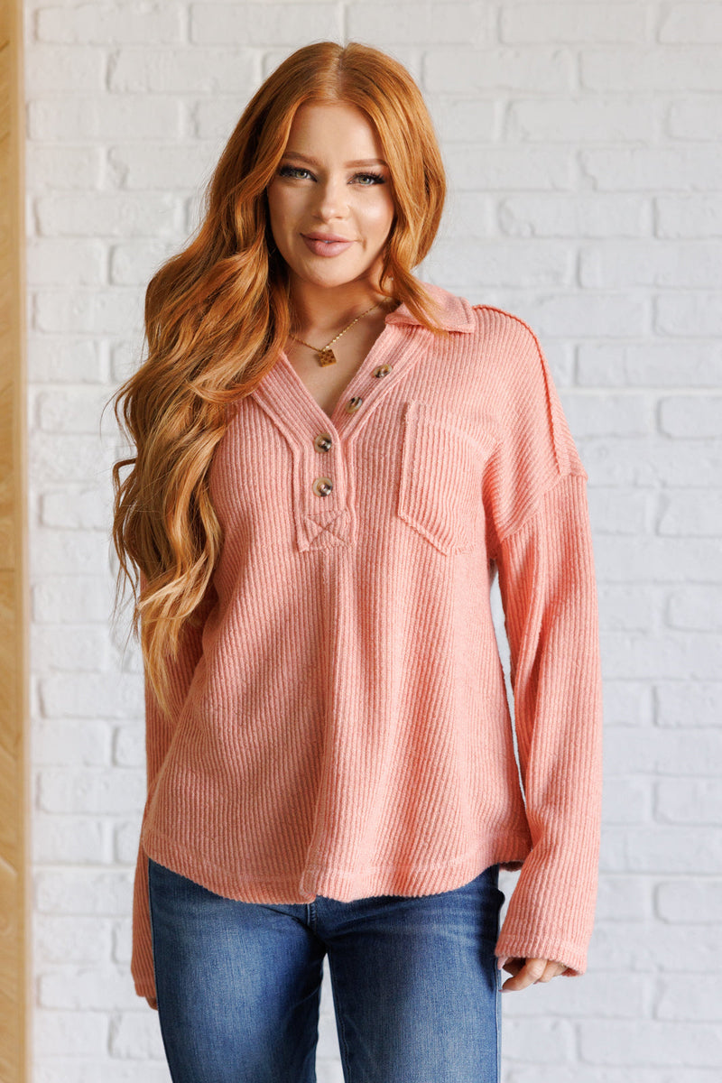 If You Want Forever Ribbed Knit Pullover Tops   